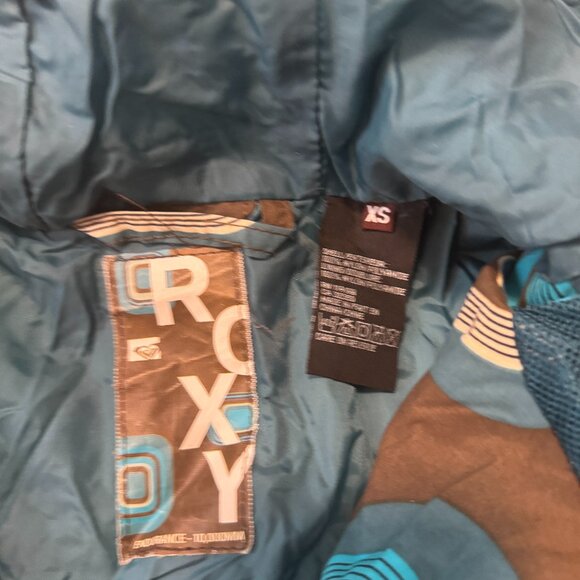 Roxy Women's XS Skiing Snowboarding Jacket Brown Turquoise - Picture 2 of 3